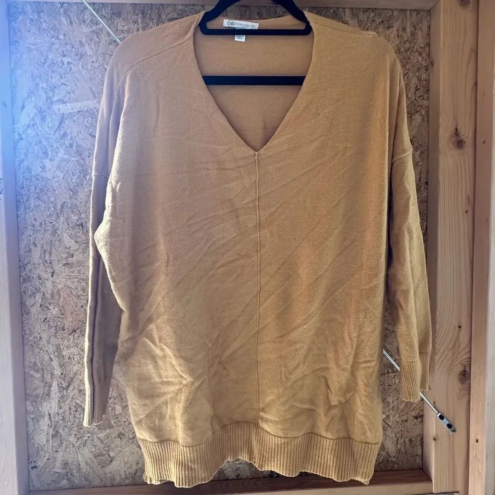 Cato V-Neck Mustard Sweater